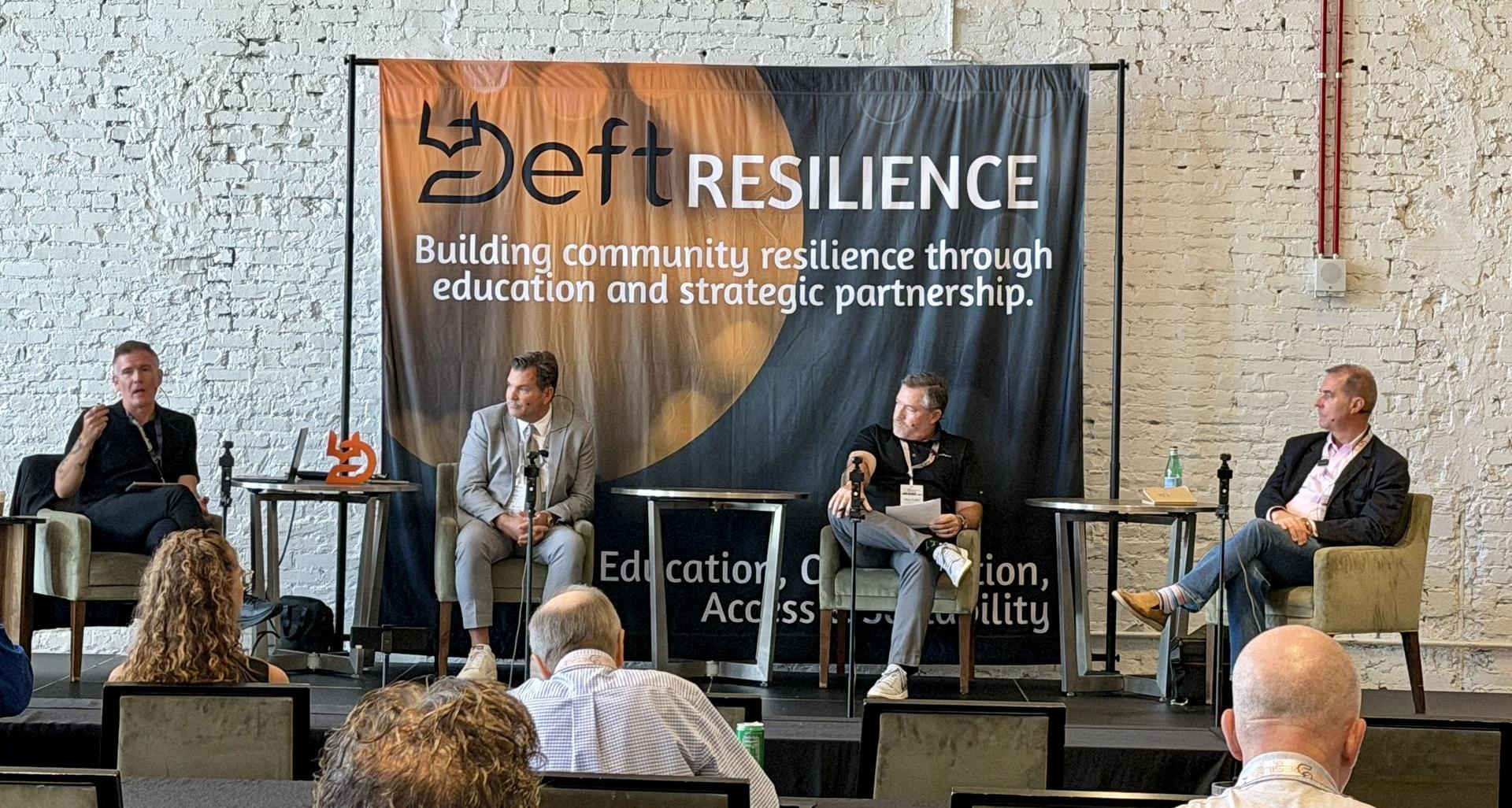 Flood Panelist on stage at Deft Resilience Tampa 2026